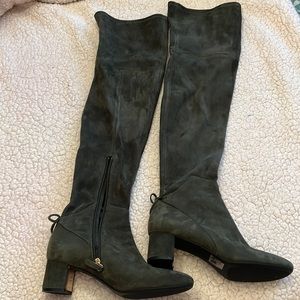 Tory Burch over the knee suede boots